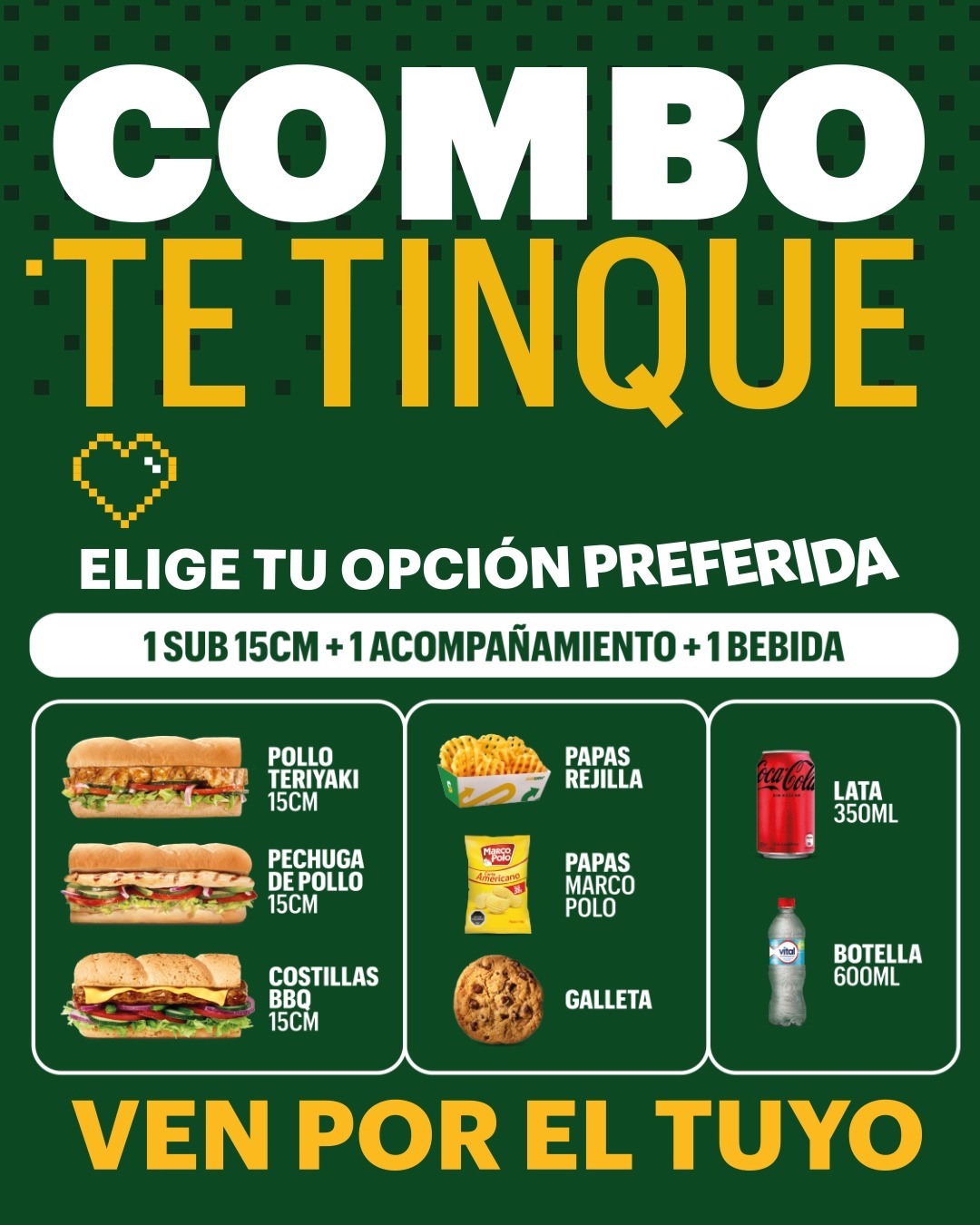 Combo TE TINQUE se queda hasta el 31 de julio! 😍​ ​ Puedes elegir