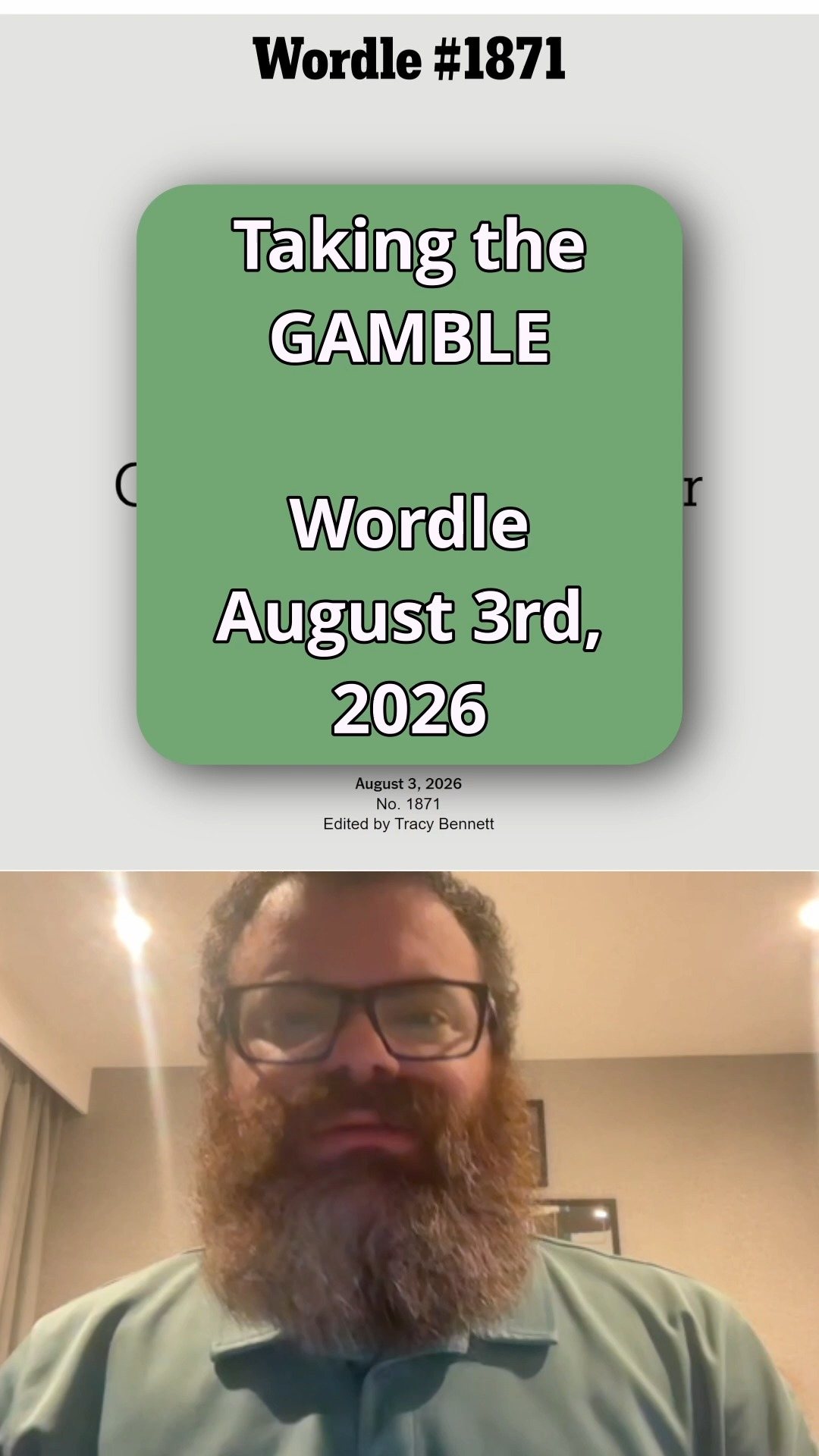 ai出品 Will it do well? Wordle August 3, 2026 1871 #wordle #nytgames
