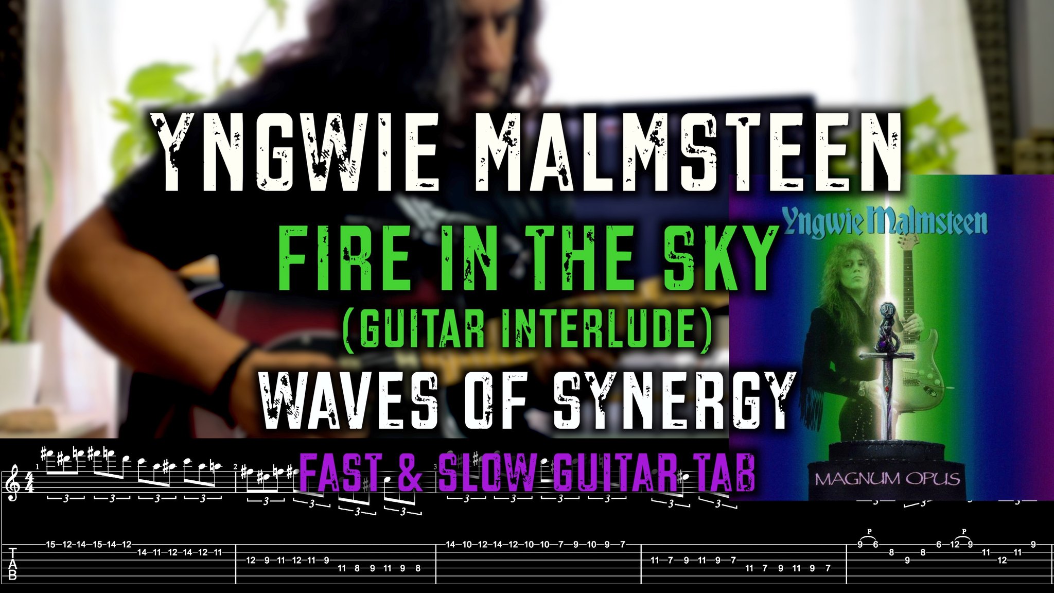 Tutorial and Guitar TAB whit Fast and Slow Lesson by Waves Of 