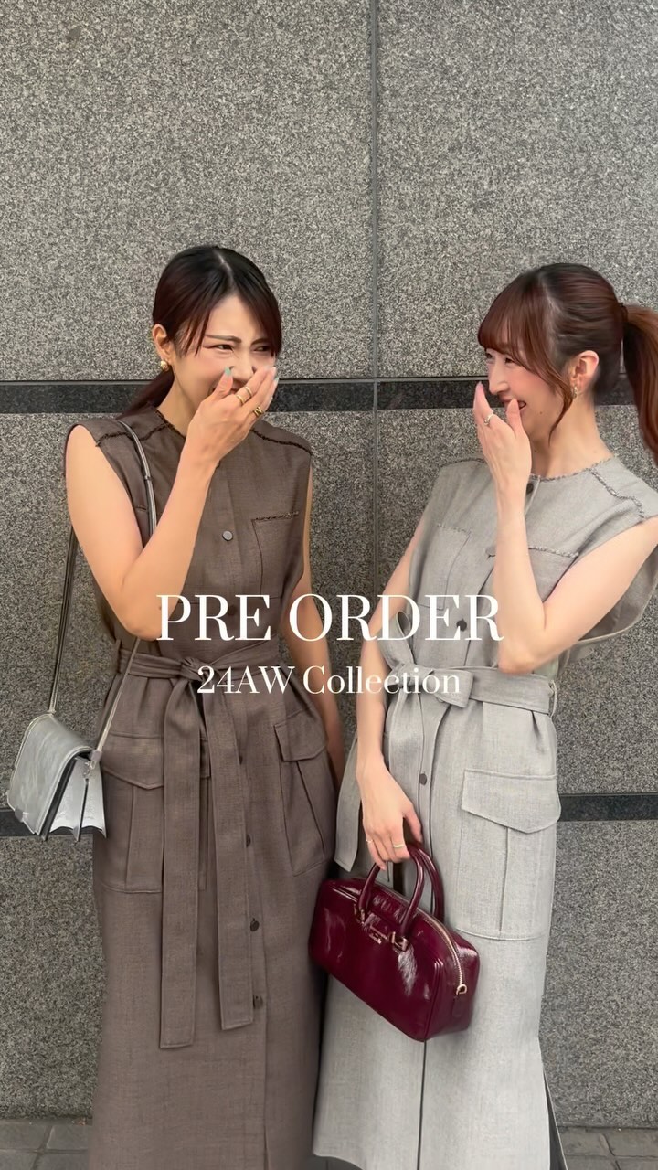 PRE ORDERアイテム】秋らしいミニヘリンボーン柄が新鮮な、ジレとして 