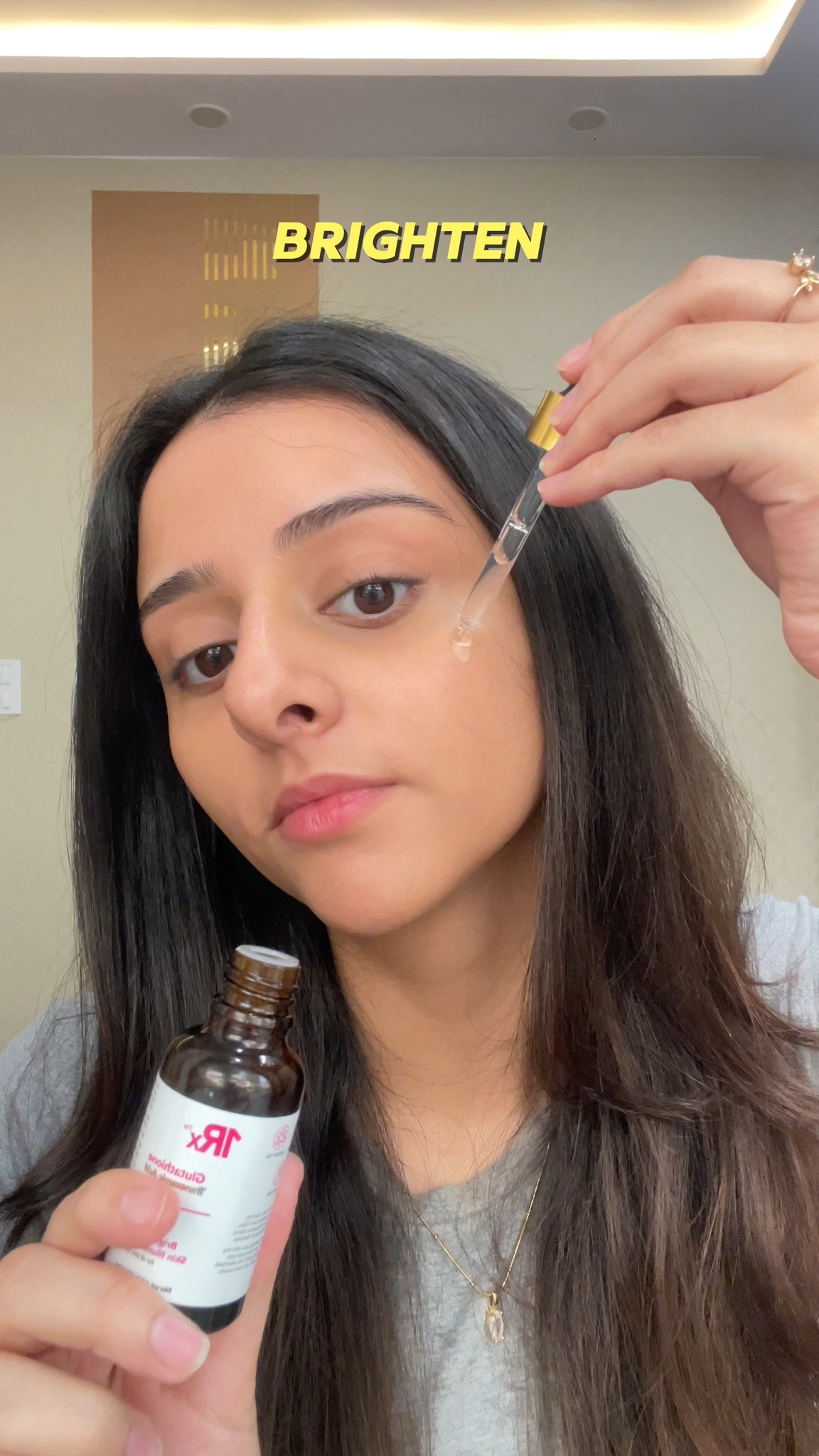 Glow isn't about looking lighter, it's about looking healthier., Enriched with the antioxidant power of Glutathione, this lightweight face serum helps improve the appearance of dull skin, uneven tone, 