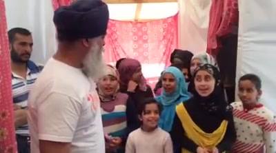 A message in Panjabi from Syrian refugees in Lebanon. "Asi Bahut ...