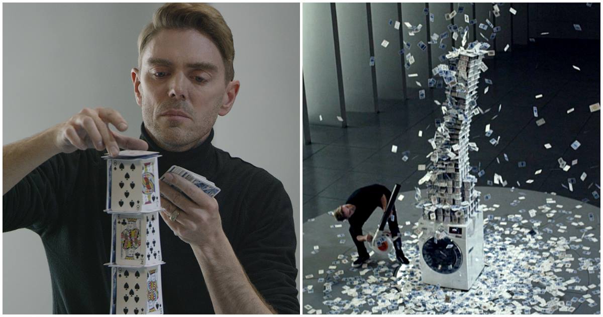 Record-breaking pro cardstacker Bryan Berg has achieved a new record ...
