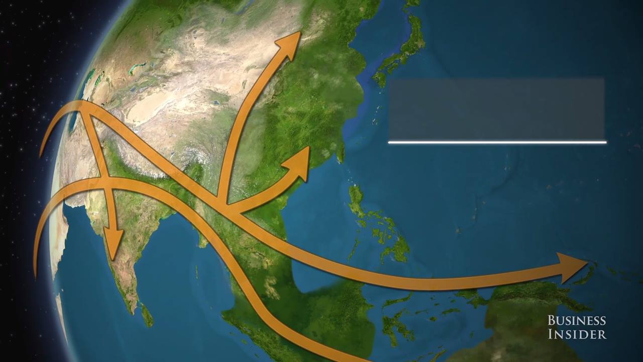 This animated map shows how humans migrated across the globe ...