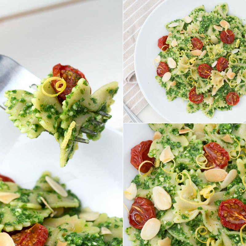 PASTA AL PESTO DI RUCOLA CON POMODORINI CONFIT Semplice, fresca e ...