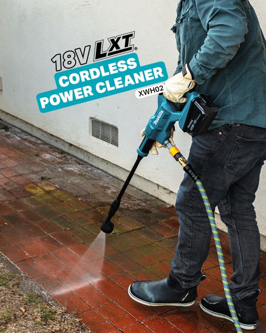 The Makita 18V LXT® 320 PSI 0.7 GPM Power Cleaner (XWH02) delivers