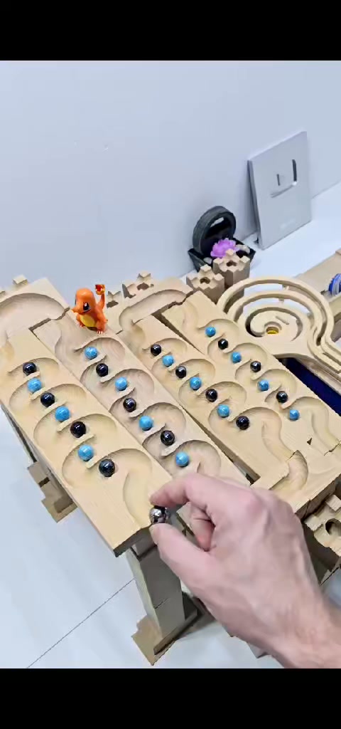 Marble Run ASMR ☆Little Carpenter Wooden Ramp Kugel Bahn Big Speed # ...