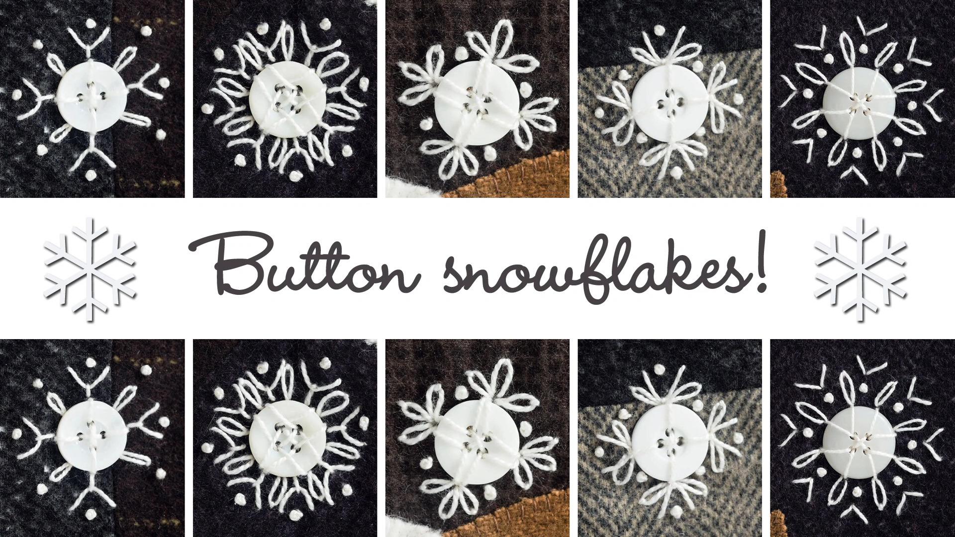 Add Bonnie Sullivan’s snowflake buttons to quilts, pillows, bags ...