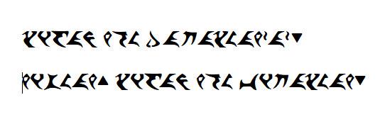 Piqad font file with distinct reference characters