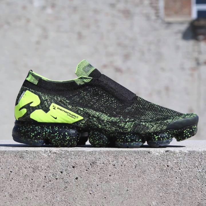 Exclusive look at the ACRONYM x Nike Vapormax Moc 2 in Black/Volt