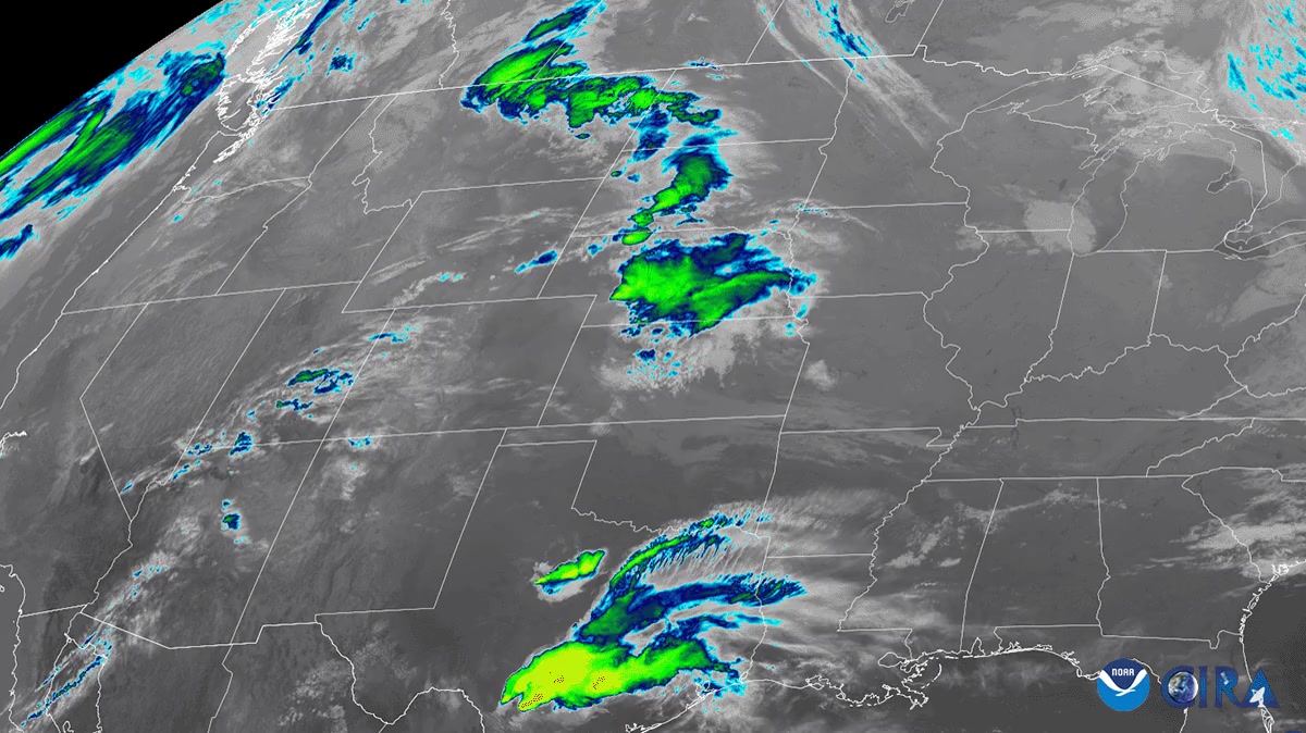Infrared imagery from NOAA’s GOES East (GOES-19) satellite is showing ...