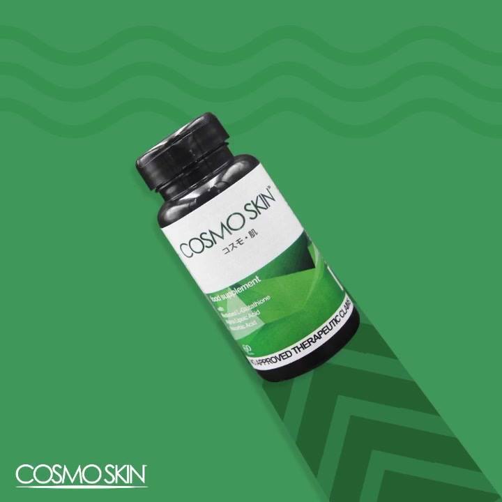 Dry and Dull Skin? We’ve got you Girl! With #CosmoSkin formulated with 500 mg Glutathione plus ALA and Vitamin C, you’ll surely glow from within! Get it at #watsonsph #mercurydrug or online via 