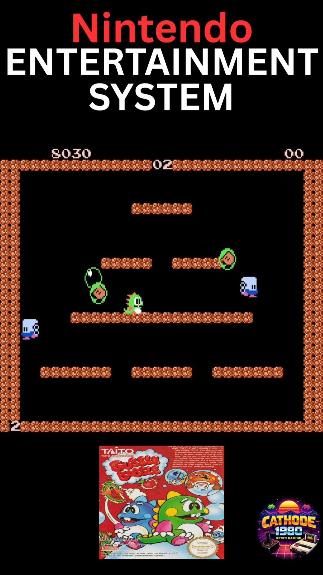 🫧 Bubble Bobble on the NES brings Taito's legendary arcade