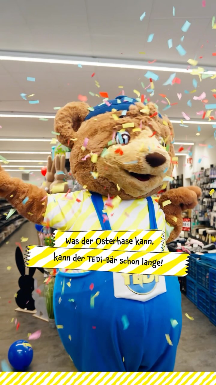 TEDi macht Ostern einfach besser – tanzen, lachen, dekorieren! 🐰🎉 , #TEDiOstersong #TEDi #TEDivollerIdeen #Osterdeko #Bärenparty | TEDi Deutschland