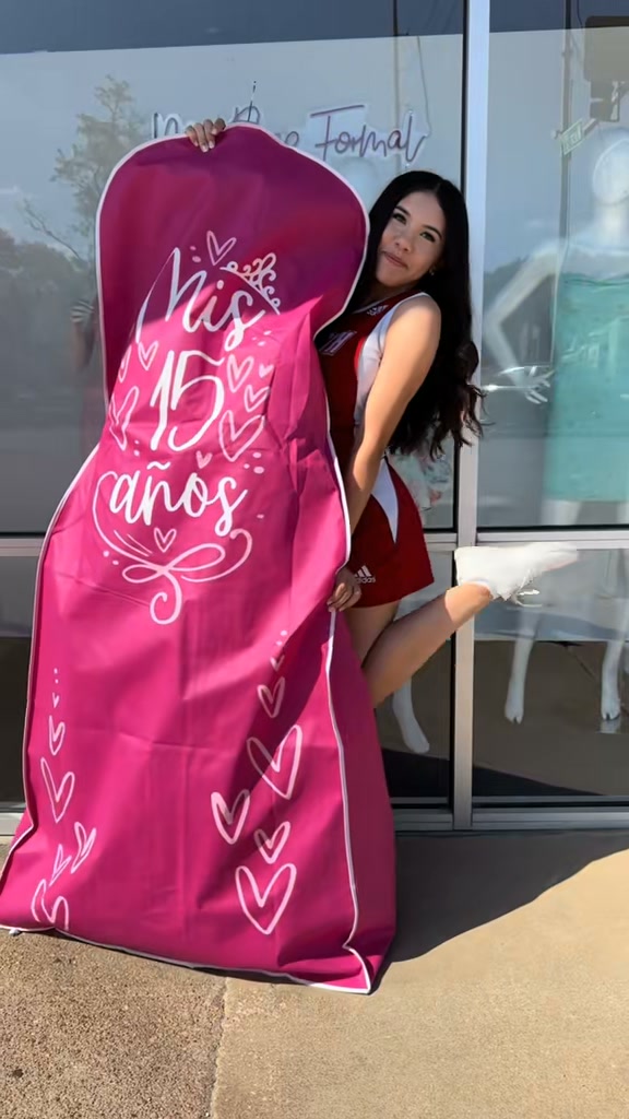 From cheerleader 📣 to princess 👑! Congratulations on your special day & thank you for allowing us to be part of it! #quinceañera #ShopLocalICT #wichitaks #QuinceDress | MelRose Formal