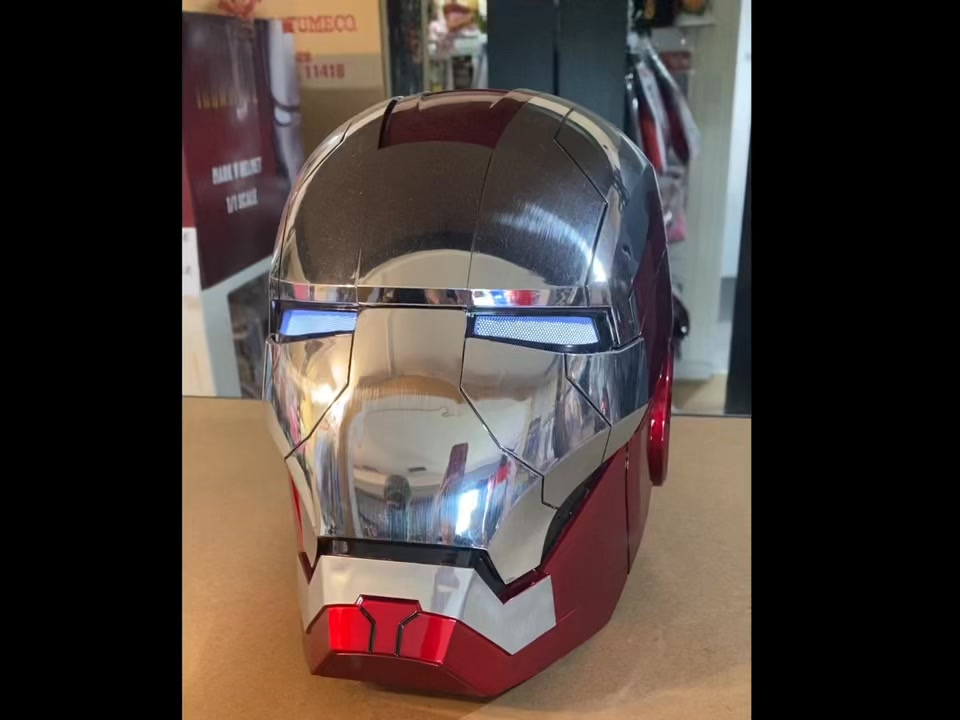 iron man 2 mk5 helmet wearable Iron-Man MK50 Electronic Cosplay Helmet, Voice，Touch Control with LED Eyes dimensional 3 Iron Man MK50 Wearable Helmet