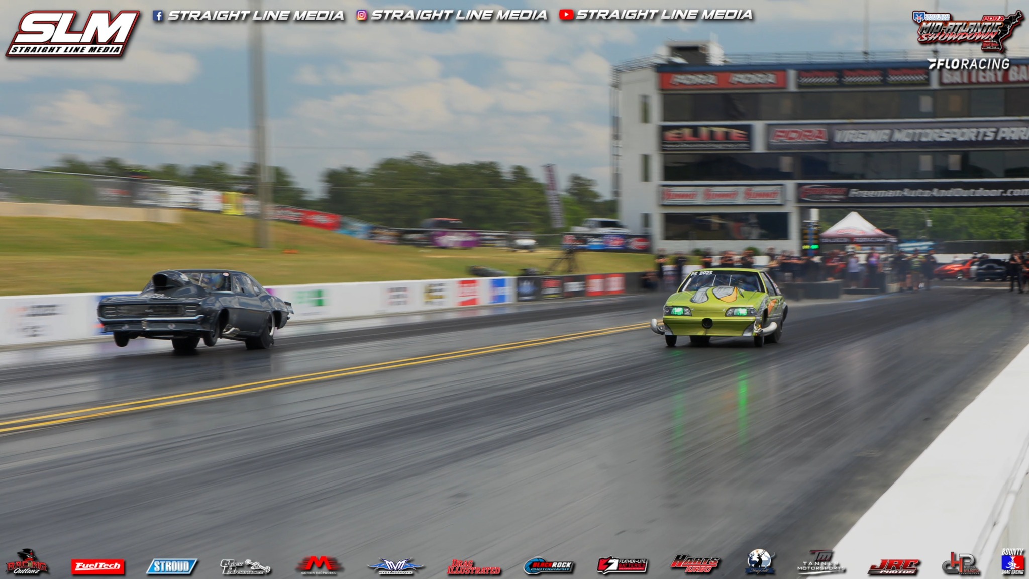 Blake Denton hiking the wheels to a 4.08 during Q1 of Pro Street ...