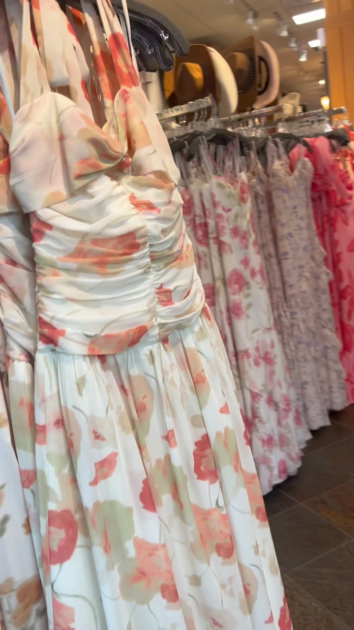 Semi Formal Dresses ready to be worn for quinceañera guests, wedding guests, birthdays, a cute new summer dress, and more occasions at Bliss! #ogdenutah #dressesforsale #semiformalwear 