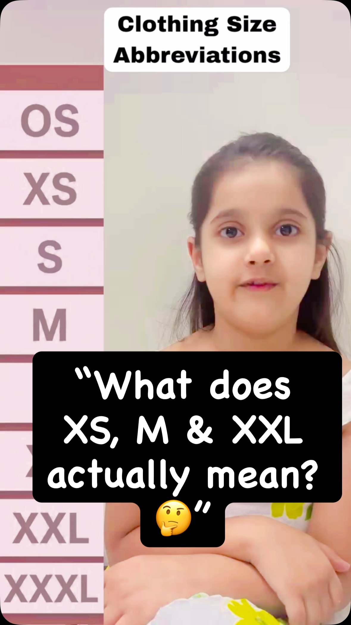 Do you know what OS, XS, S, M, L, XL, XXL & XXXL mean? Save this
