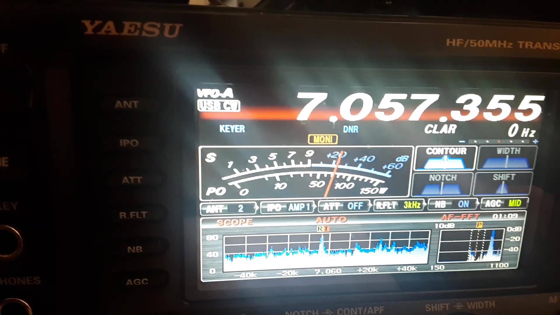 Radio QSO interruption during Pacific time signal