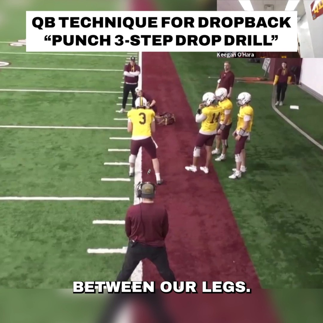 QB Punch 3-Step Drop Drill QB Techniques for Dropback - Correction ...