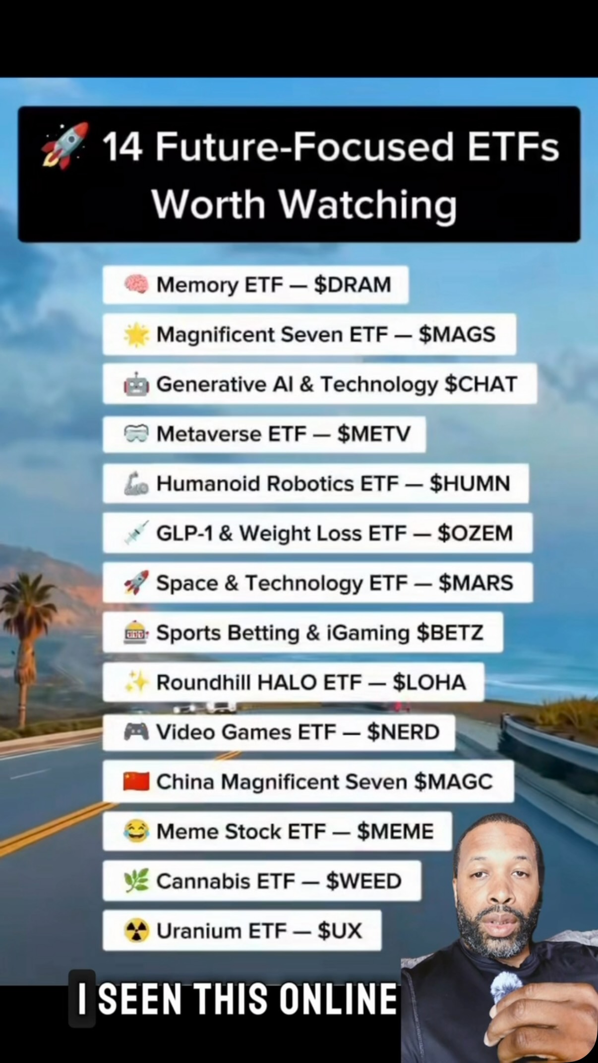 Don't believe everything you see online. This list is all from the same company. Roundhill! Double check and research everything