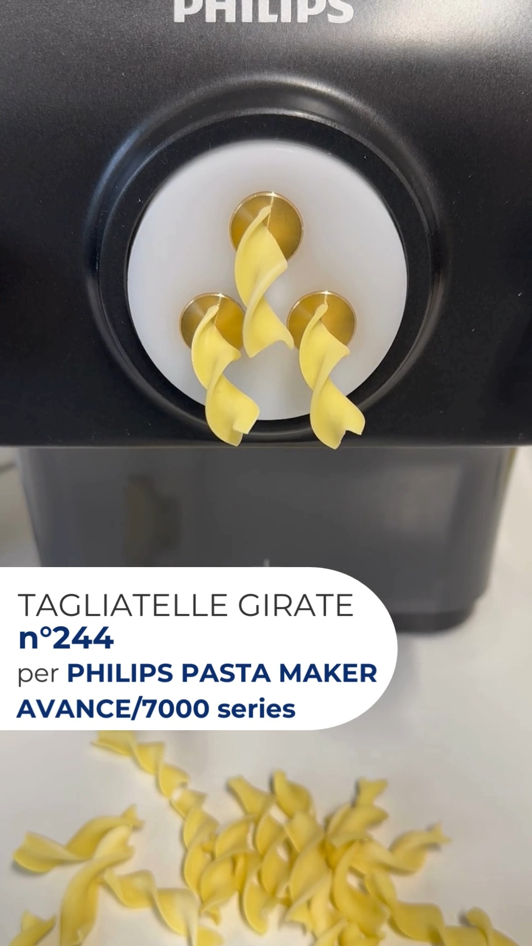Disque à Pâtes Fusilli 3P 10mm My Trafile - Compatible Philips Pasta Maker Avance/7000 | Pâtes Maison Italiennes