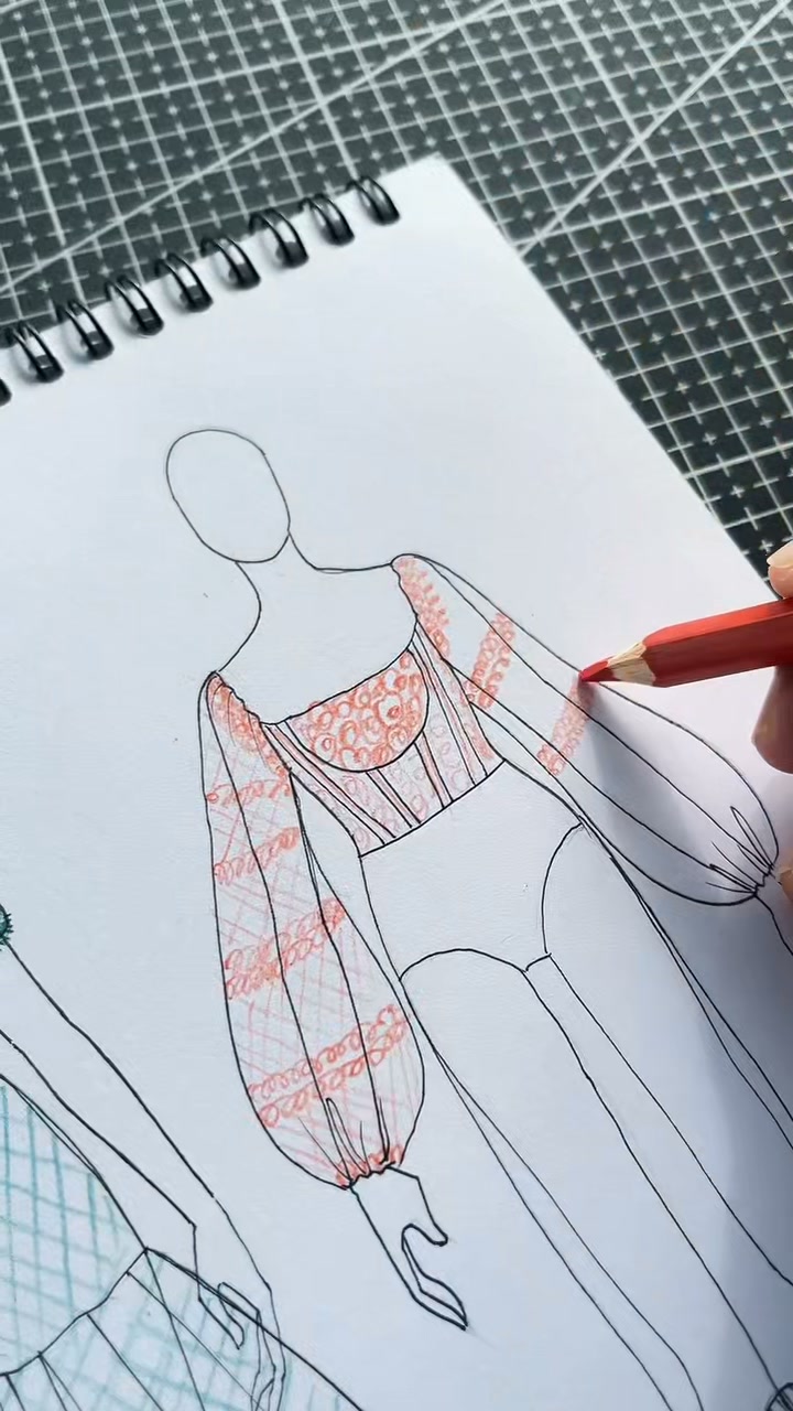 simple dress design sketch Let’s draw a lace using colored pencils ✏️✨ | Mo's : Fashion Art Casual 50th Birthday Outfits denim-overalls This is NOT a Payment:Deposit