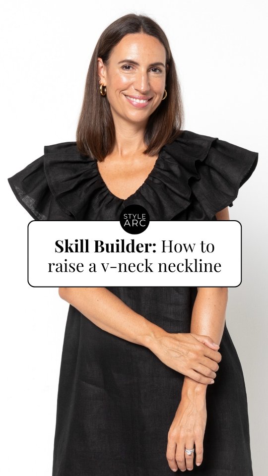 How to Raise a V-Neck Neckline: Style Arc Sewing Pattern Tip