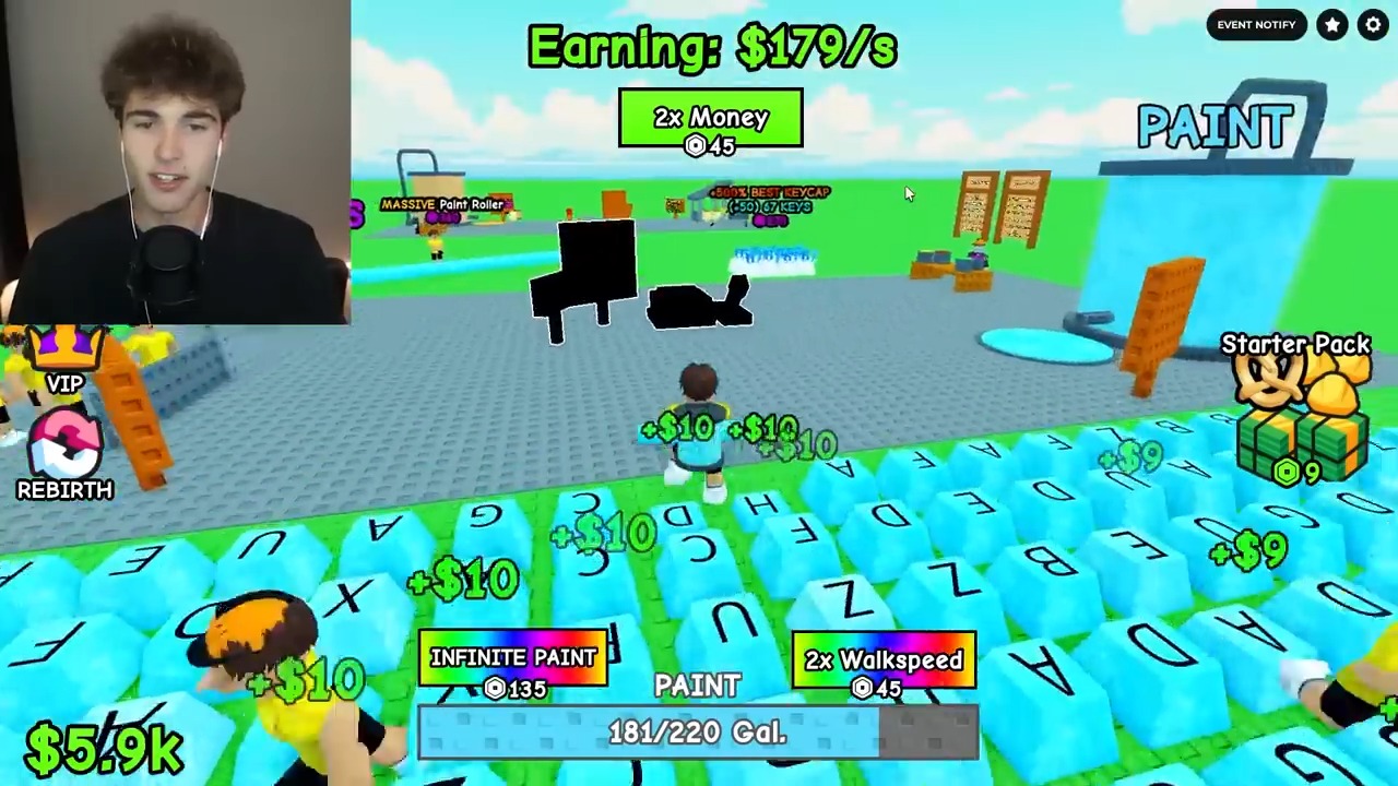 ROBLOX PAINT MY KEYBOARD (satisfying) #Exn #new #viral #video