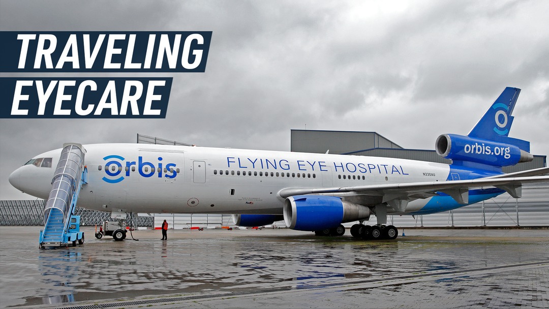 This cargo plane has been transformed into a traveling eye