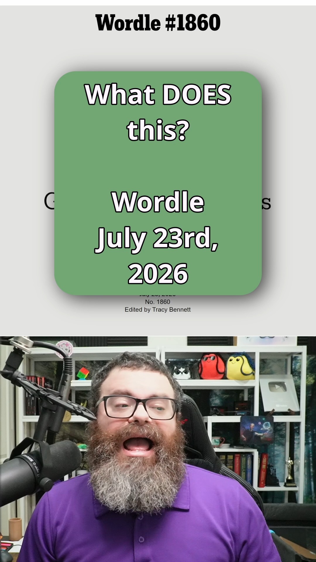 Wordle 1860 and NYT crosswords solved on July 23 2026