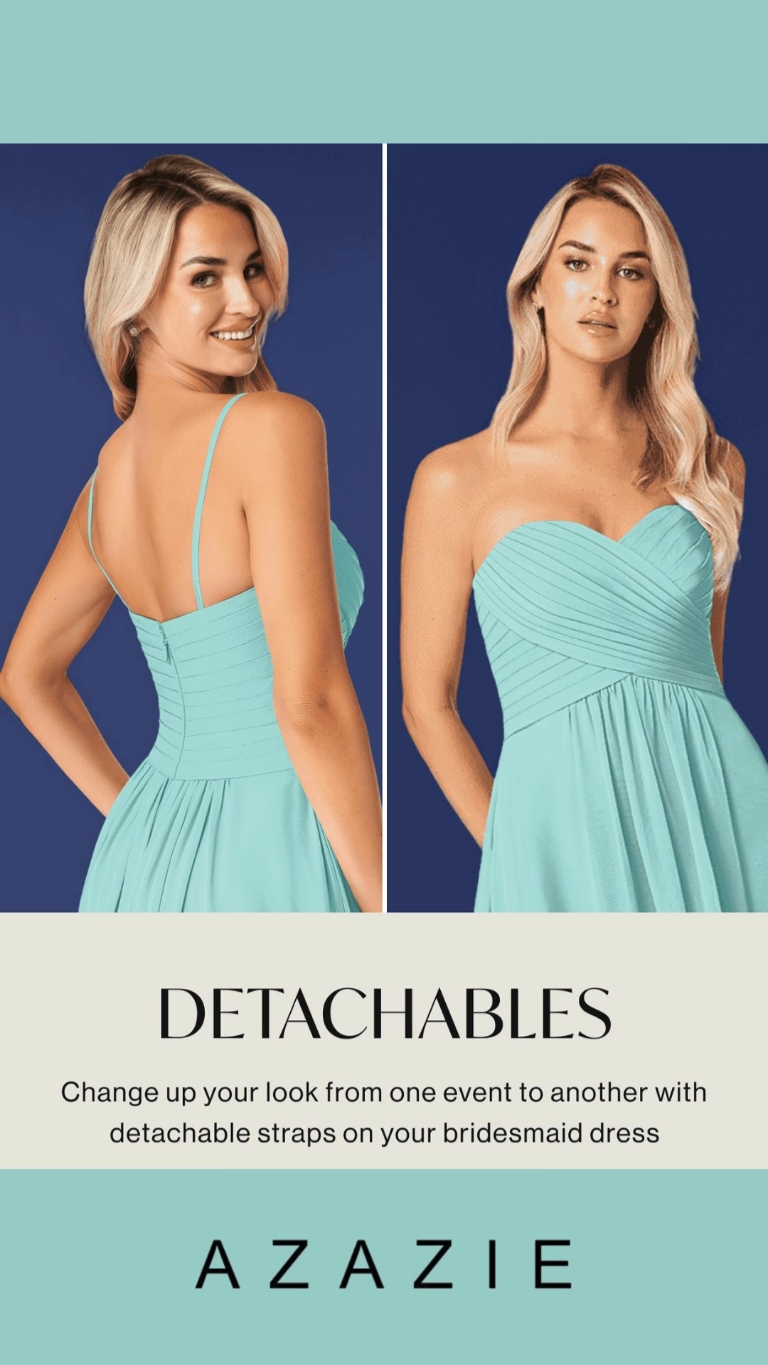 azazie coupon code for bridesmaid dress 👗✨ One dress, so many looks! dresses with detachable straps let your crew customize their style without compromising comfort or coordination. 💕, Straps on the ceremony, off for Azazie reviews Black Long Sleeve Bustier Solid suits Color:Black / Charcoal