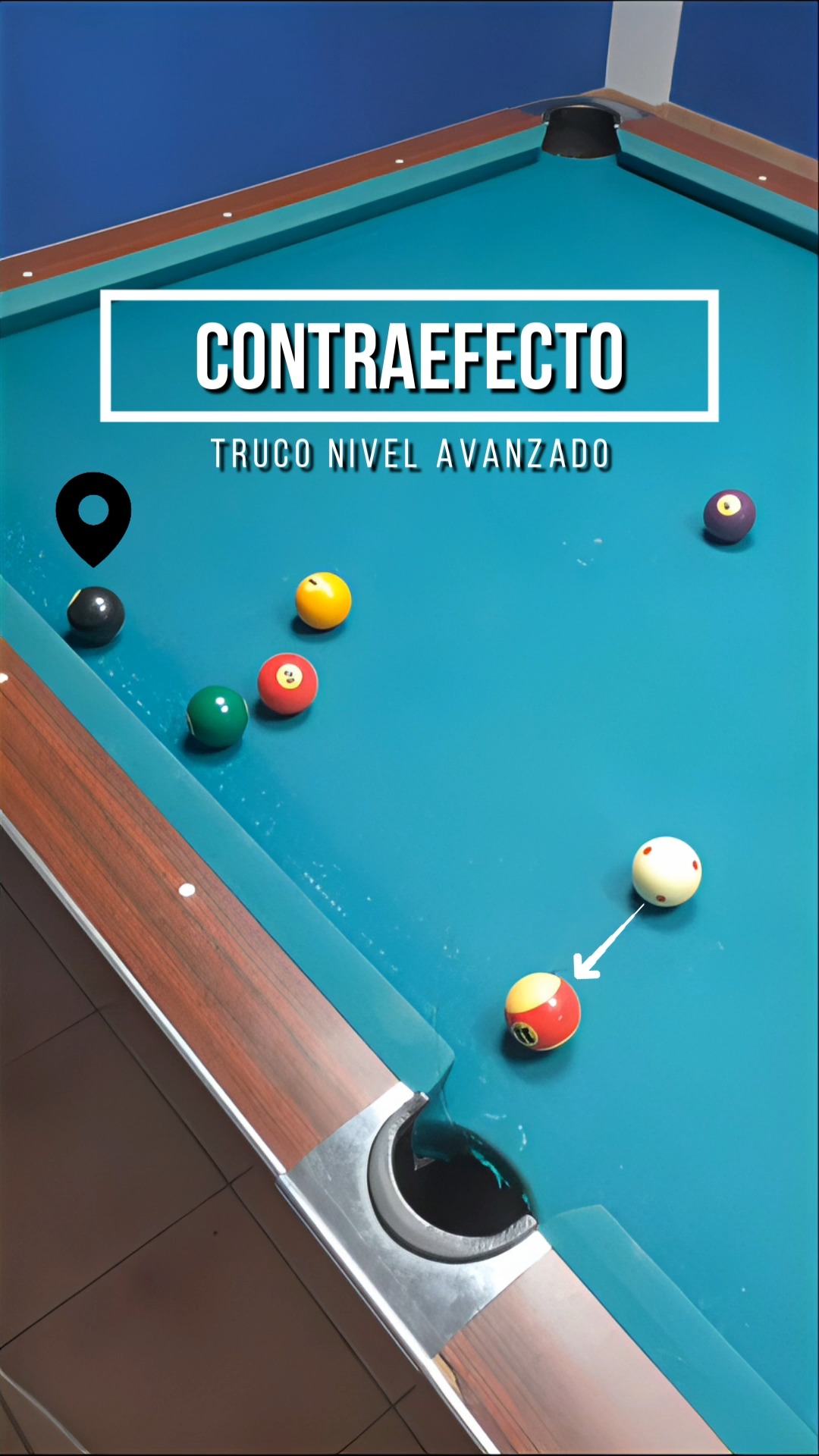 Billar Pool truco 3 Bandas de Contraefecto #billiardfanaticoficial # ...