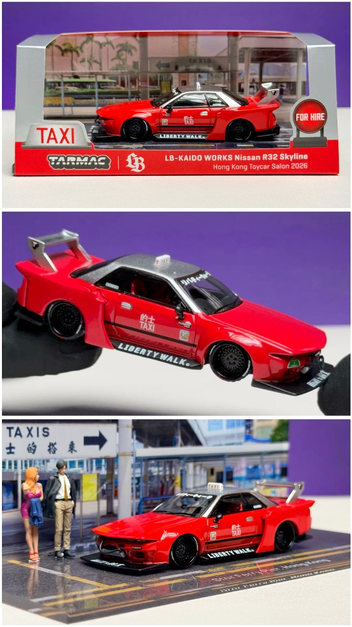 Tarmac Works LB-Kaido Works Nissan R32 Skyline - HONG KONG TAXI