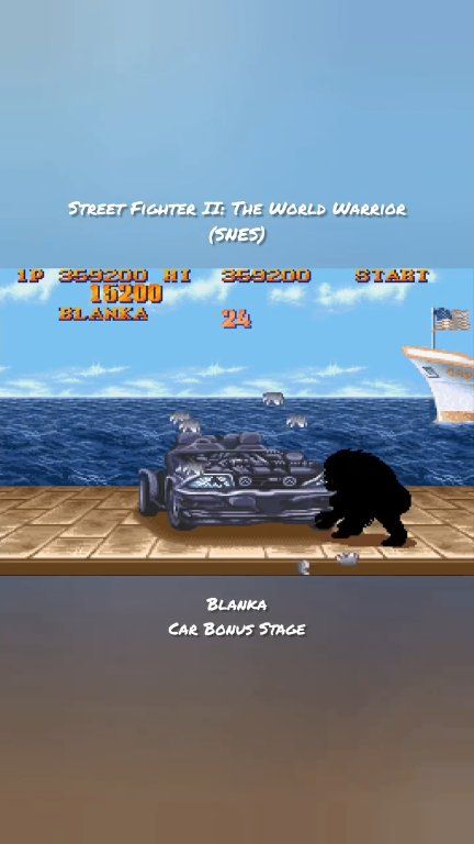 Street Fighter II: The World Warrior (SNES) - Blanka car bonus