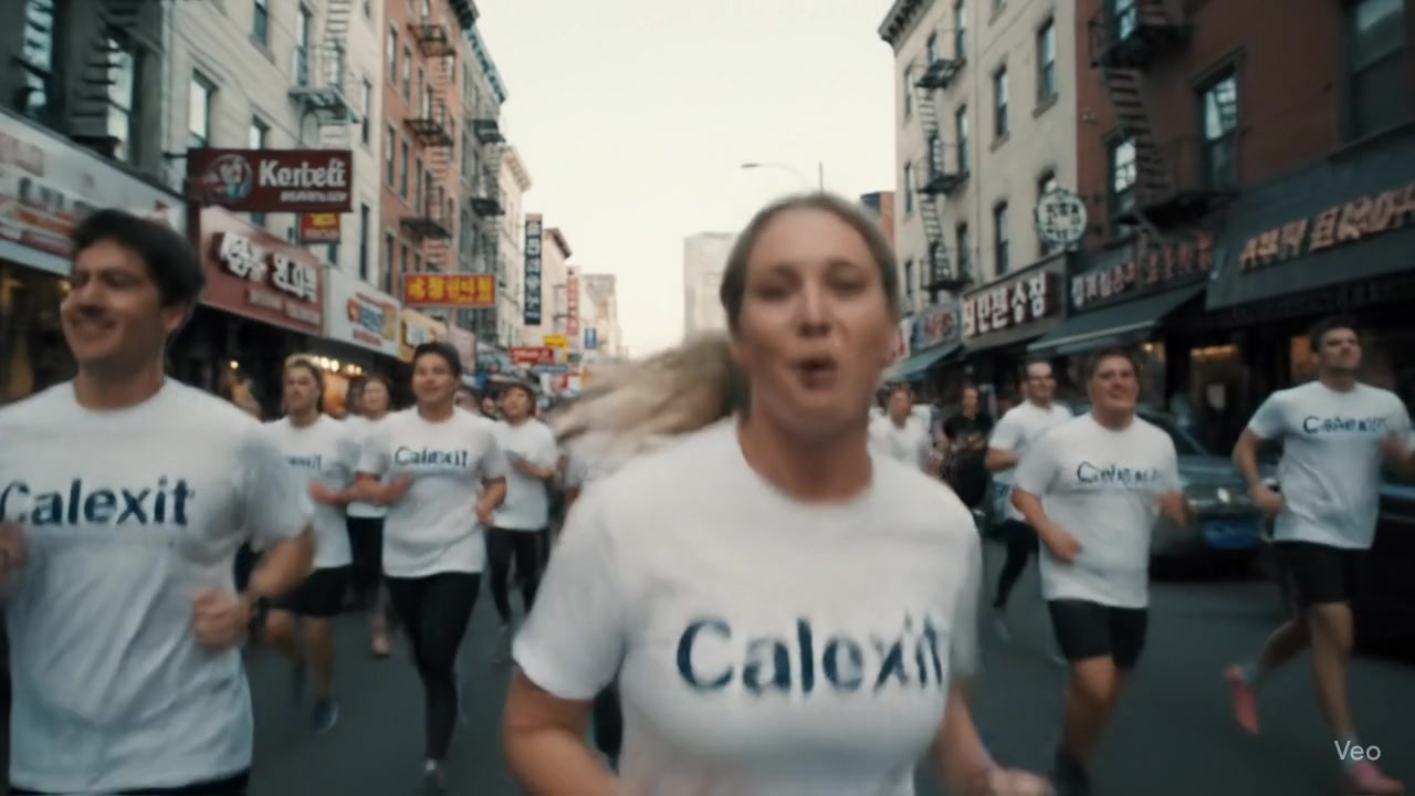 Kim, a Calexit runner and track star, is out in LA today for our 15 ...