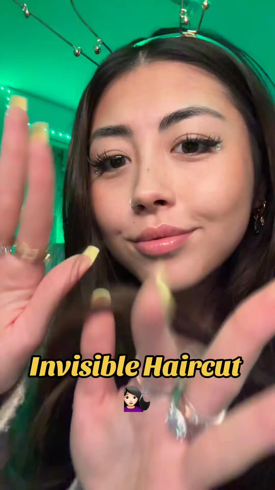 Asmr invisible haircut (no props) 💇🏻‍♀️#asmr #asmrhaircut #asmrnoprop ...