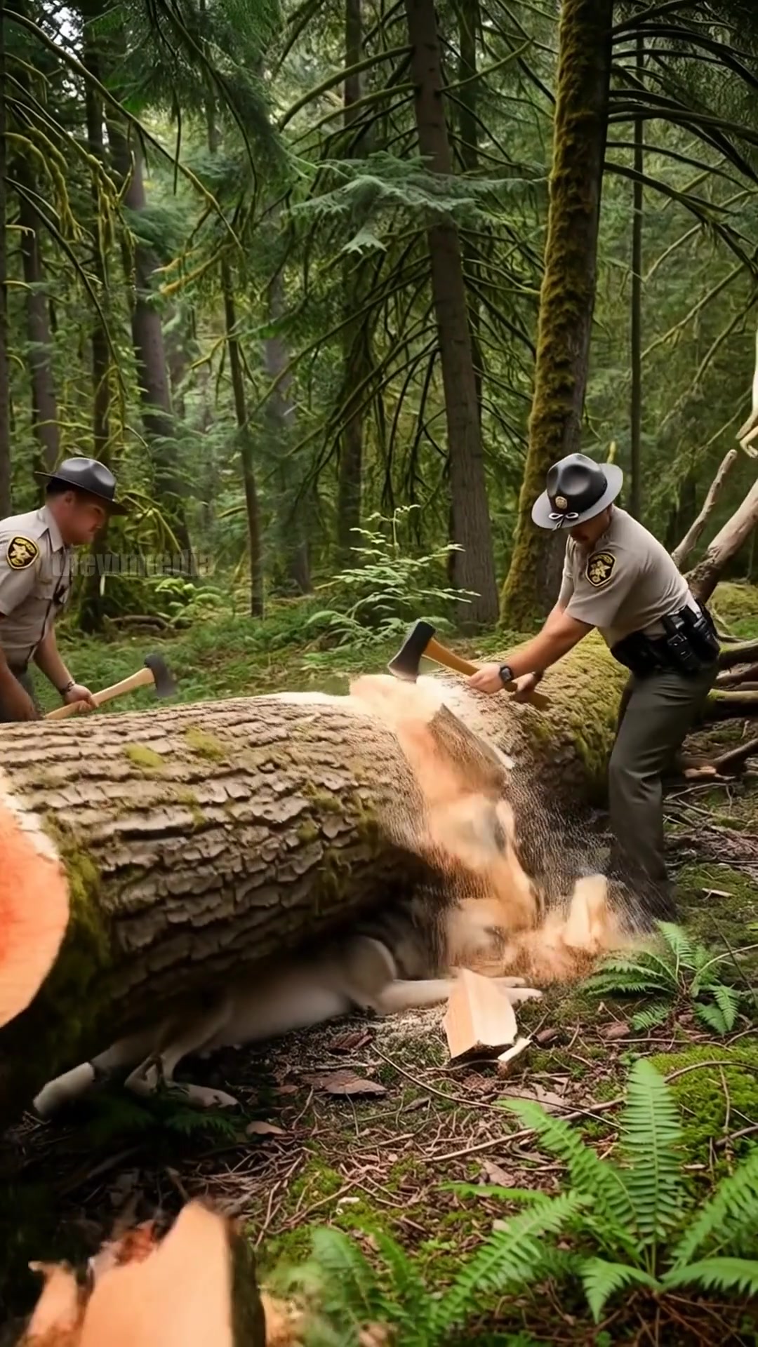 Deputies Save Wolf From Fallen Tree! #rescue #animals #wildlife | Team ...