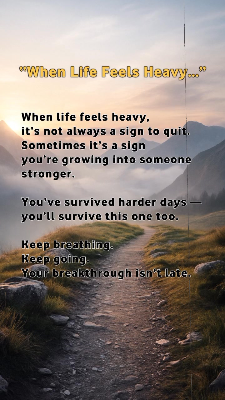 Read This When Life Feels Too Heavy #MotivationDaily #HealingJourney # ...