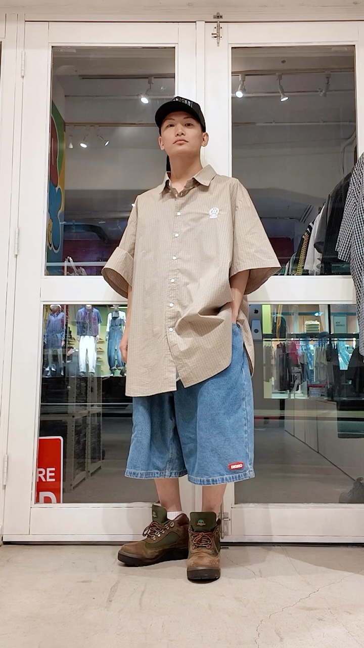 ブリーチロゴテープバギーデニム [BLB01]】 BLEACHED DENIM, BAGGY