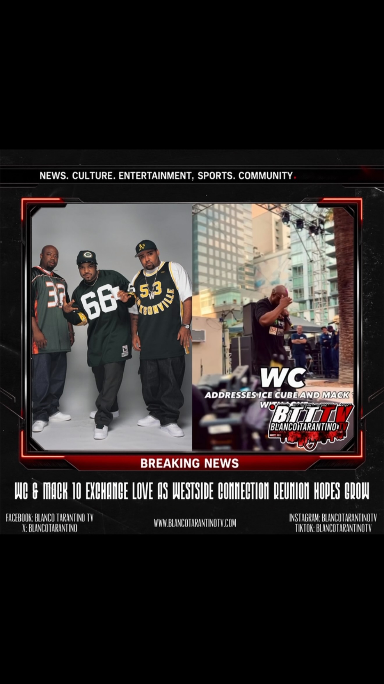 WC started the positive exchange at the first Cali Love show