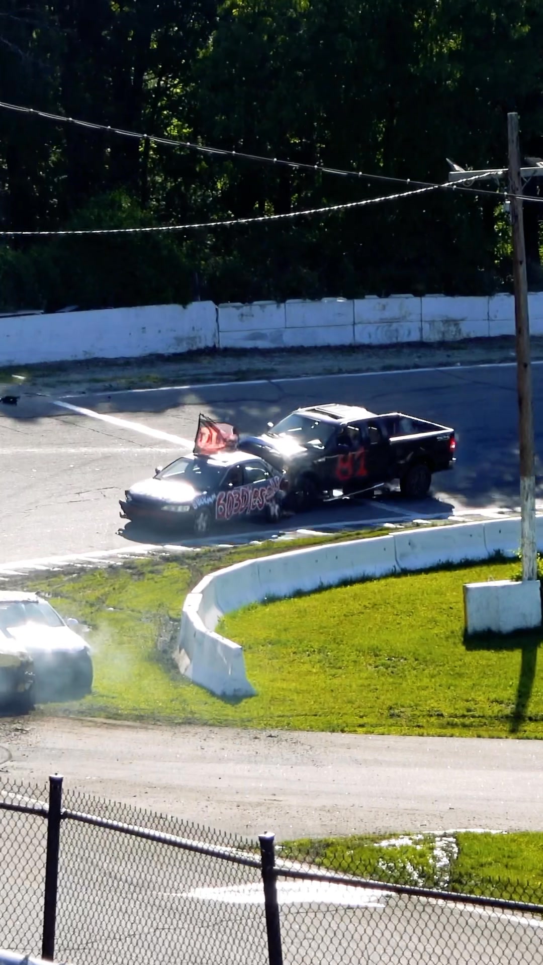 Ever heard of a Flag Pole race!? Well…this one was done with a tire and ...