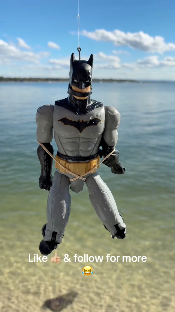 batman fishing lure Nymph The solid fiberglass rod features a floating handle and a tangle  BATMAN FOR THE WIN!