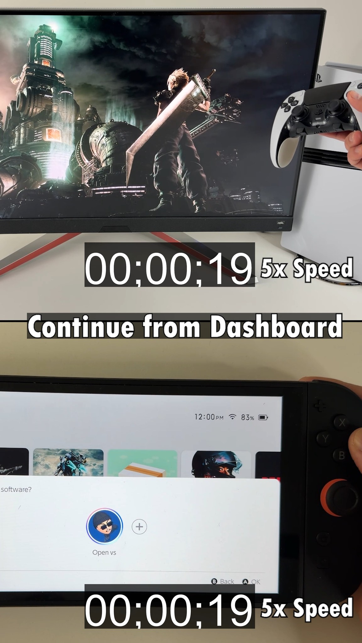Loading times of PS5 Pro vs. Nintendo Switch 2 | Final Fantasy 7