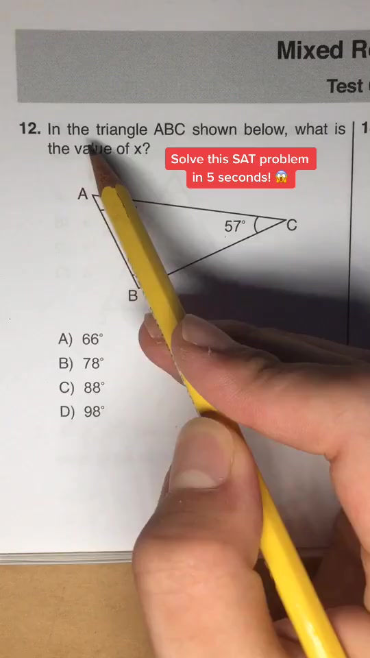How to solve this SAT problem FAST! #sat #psat #math #maths #fyp # ...
