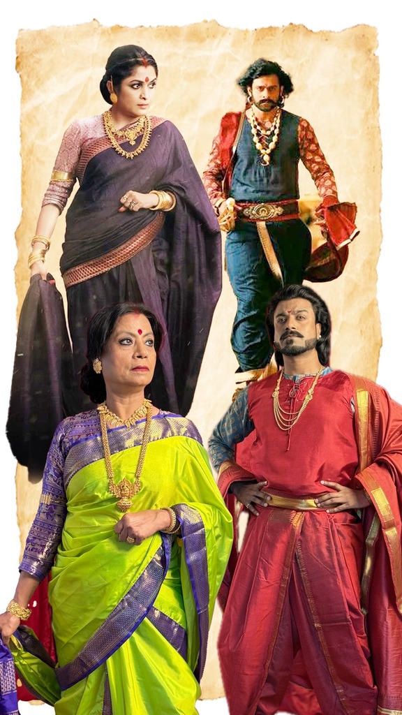 Baahubali-Inspired 9-Yard Nauvari Saree Drape Tutorial
