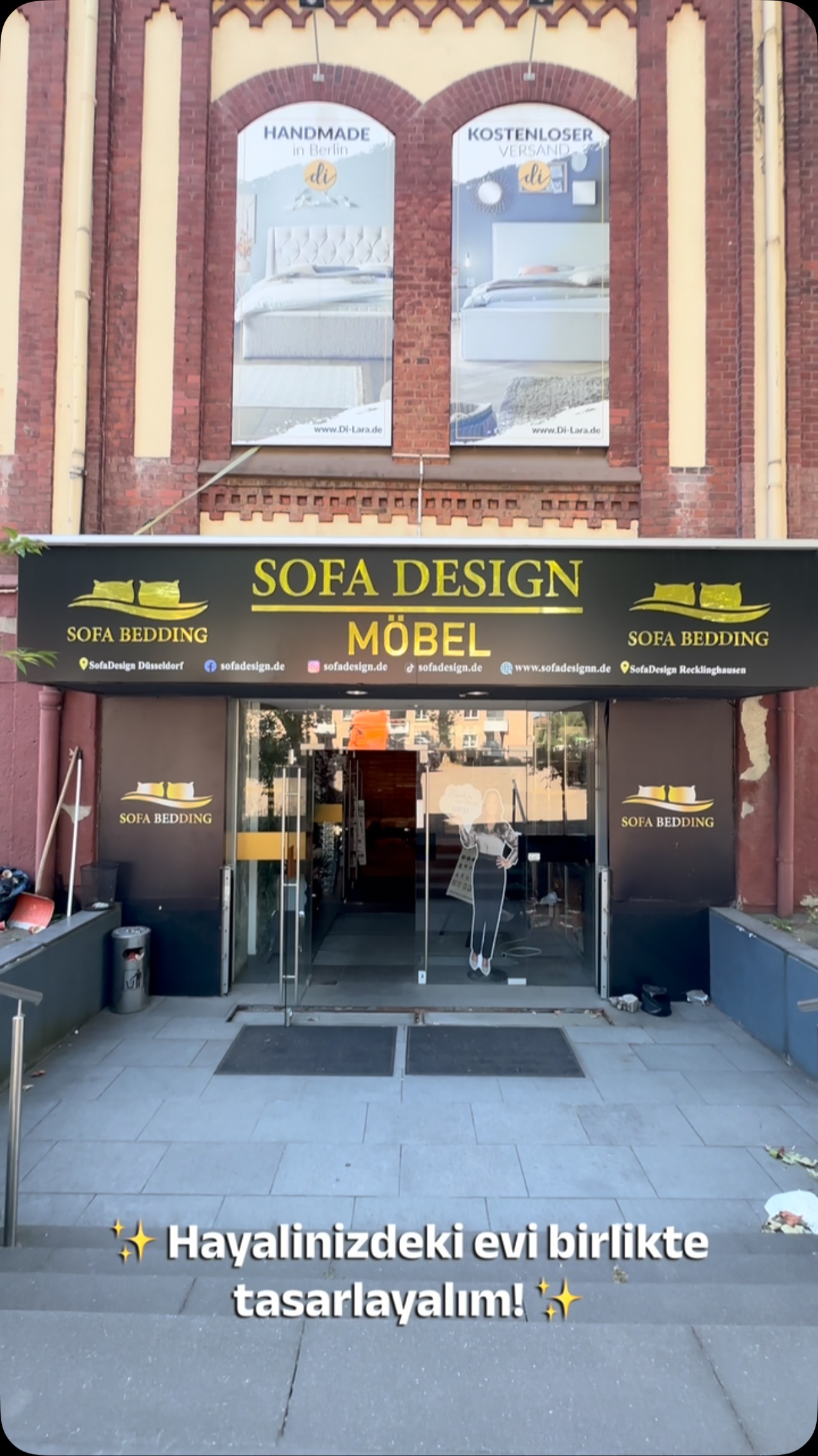 ✨ Hayalinizdeki mobilyalar Sofa Design Möbel’de sizi bekliyor! 🛋️, 📍 Hochlarmarkstraße 65, Recklinghausen’daki 2000 m² showroomumuzda koltuk takımları, yemek odaları, TV üniteleri, orta sehpalar,