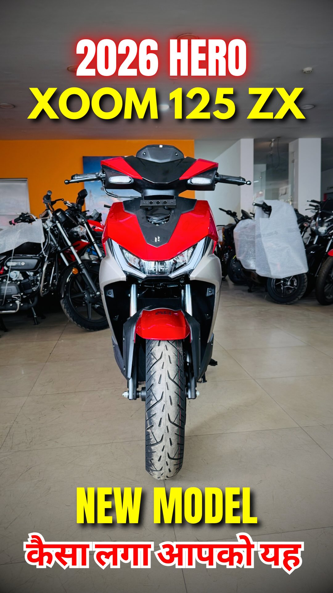 2026 Hero Xoom 125 ZX Red Colour