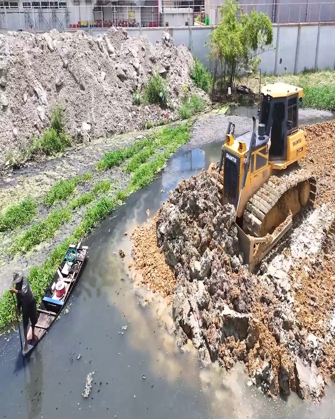 A localized landslide took place during road construction involving the ...